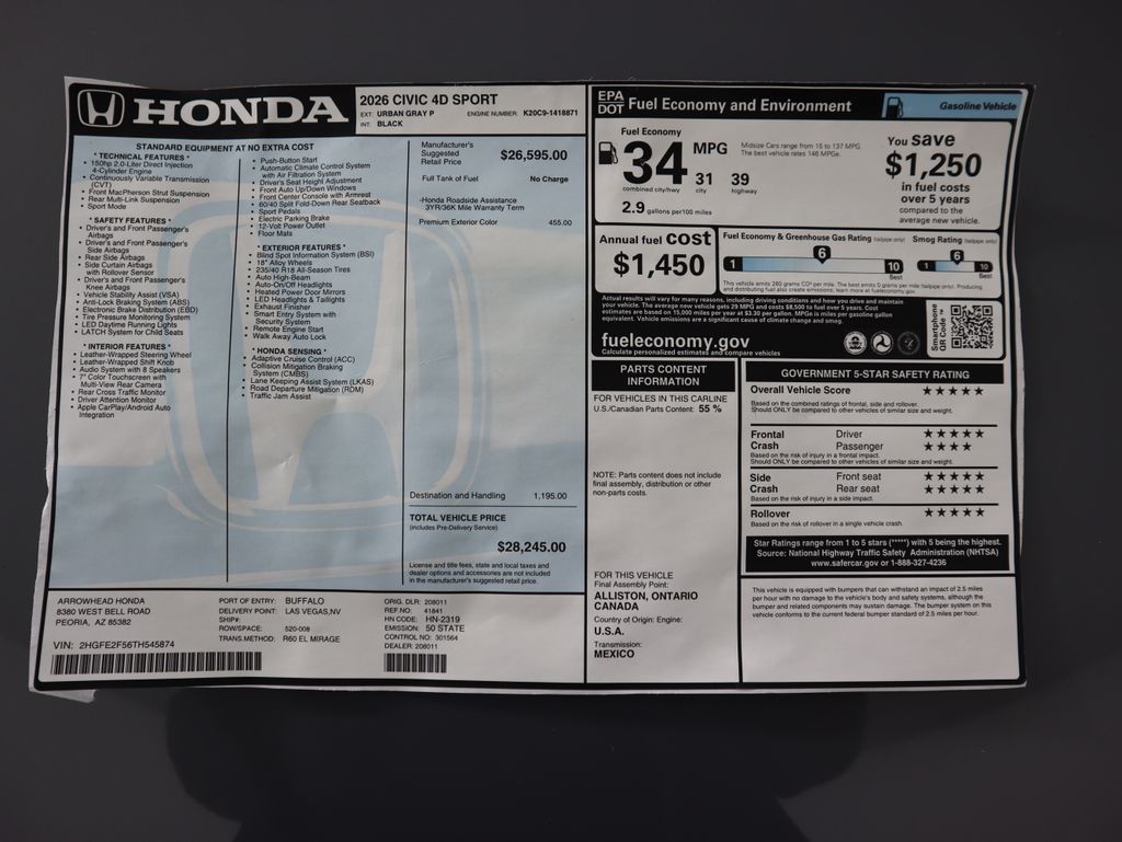 Thumbnail: 2026 Honda Civic - 9