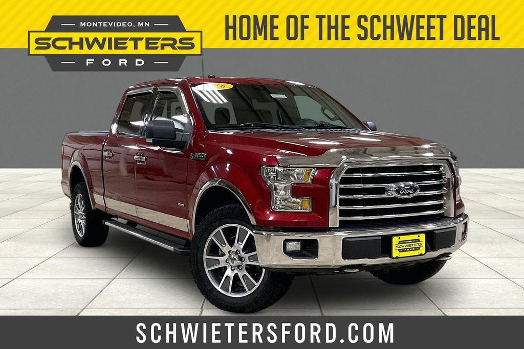 Ruby Red Metallic 2016 Ford F-150 Pickup Truck Four-Wheel Drive 6-Speed Automatic