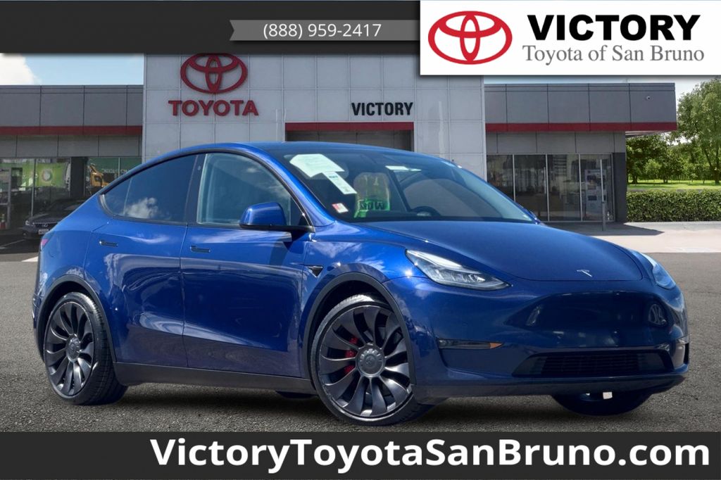 Deep Blue Metallic 2020 Tesla Model Y Performance AWD SUV / Crossover All-Wheel Drive 1-Speed Automatic