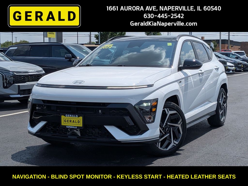 Atlas White 2024 Hyundai Kona SUV / Crossover Front-Wheel Drive 8-Speed Automatic