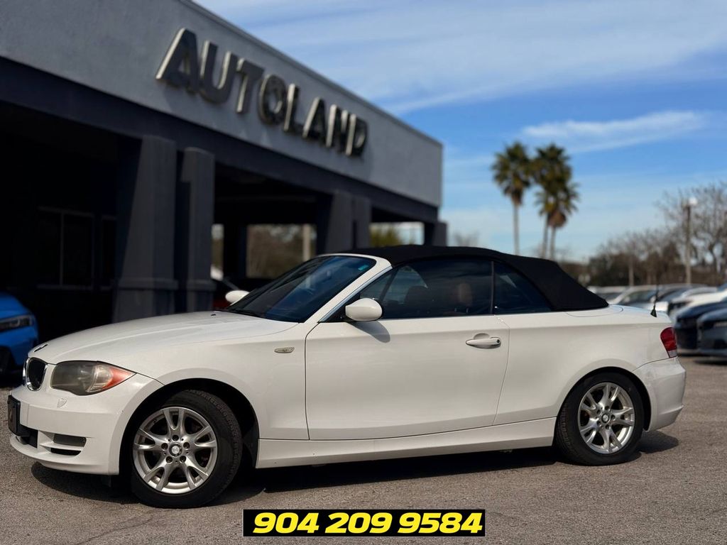 Alpine White 2008 BMW 1 Series 128i Convertible RWD Convertible Rear-Wheel Drive 6-Speed Manual