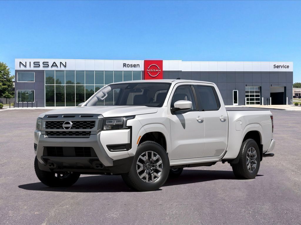 Glacier White 2026 Nissan Frontier Pickup Truck Four-Wheel Drive 9-Speed Automatic Overdrive