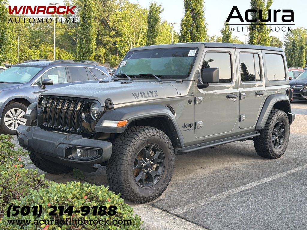 Sting-Gray Clearcoat 2021 Jeep Wrangler Unlimited Willys 4WD SUV / Crossover Four-Wheel Drive 6-Speed Manual