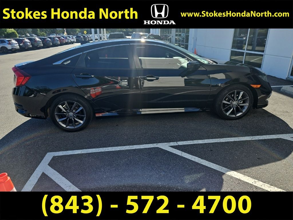 2021 Honda Civic EX-L Black at Stokes Honda North