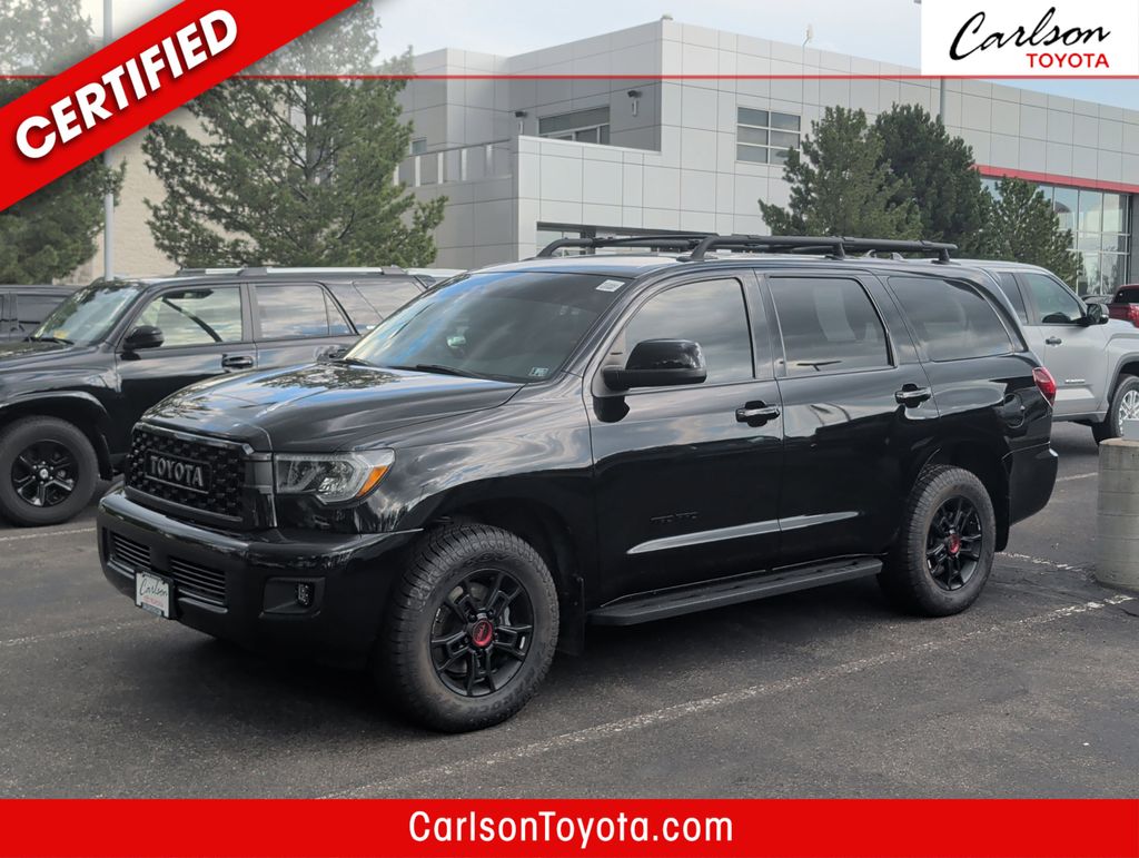 Midnight Black Metallic 2021 Toyota Sequoia TRD Pro 4WD SUV / Crossover Four-Wheel Drive 6-Speed Automatic