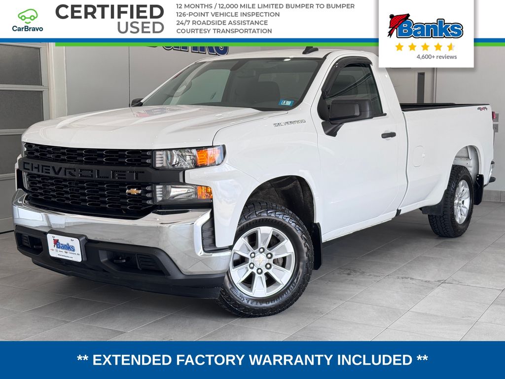 Summit White 2021 Chevrolet Silverado 1500 Pickup Truck Four-Wheel Drive 8-Speed Automatic