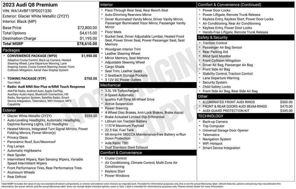 Used 2023 White Audi 55 Premium image 5