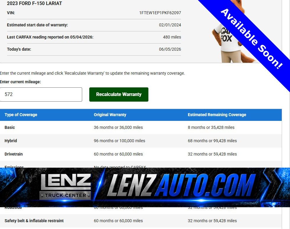 Agate Black Metallic 2023 Ford F-150 Lariat SuperCrew 4WD Pickup Truck Four-Wheel Drive Automatic