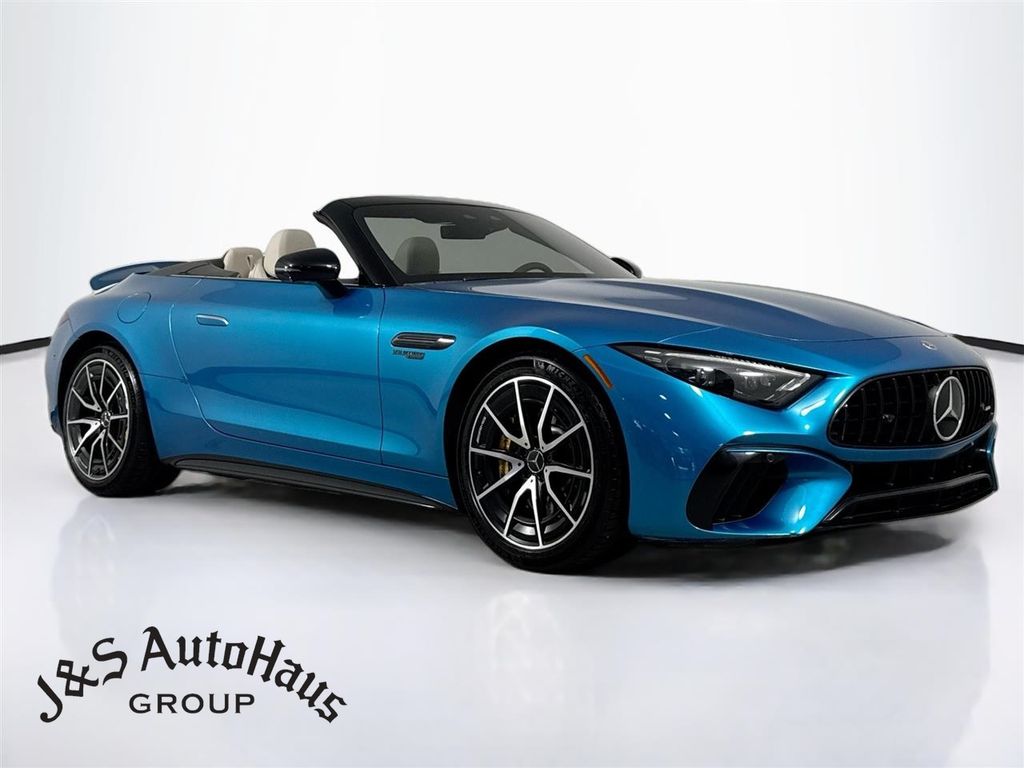 Blue 2022 Mercedes-Benz SL-Class Convertible All-Wheel Drive 9-Speed Automatic