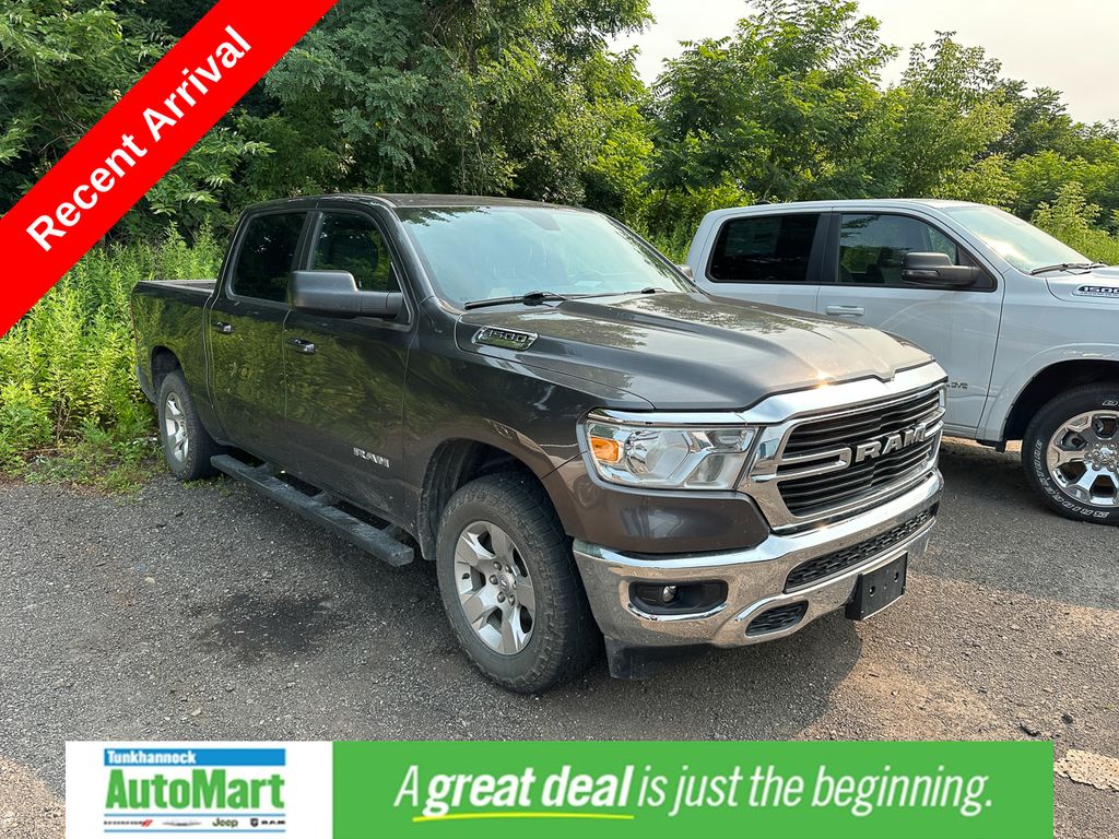 Gray (Granite Crystal Metallic Clearcoat) 2021 RAM 1500 Pickup Truck Four-Wheel Drive 8-Speed Automatic