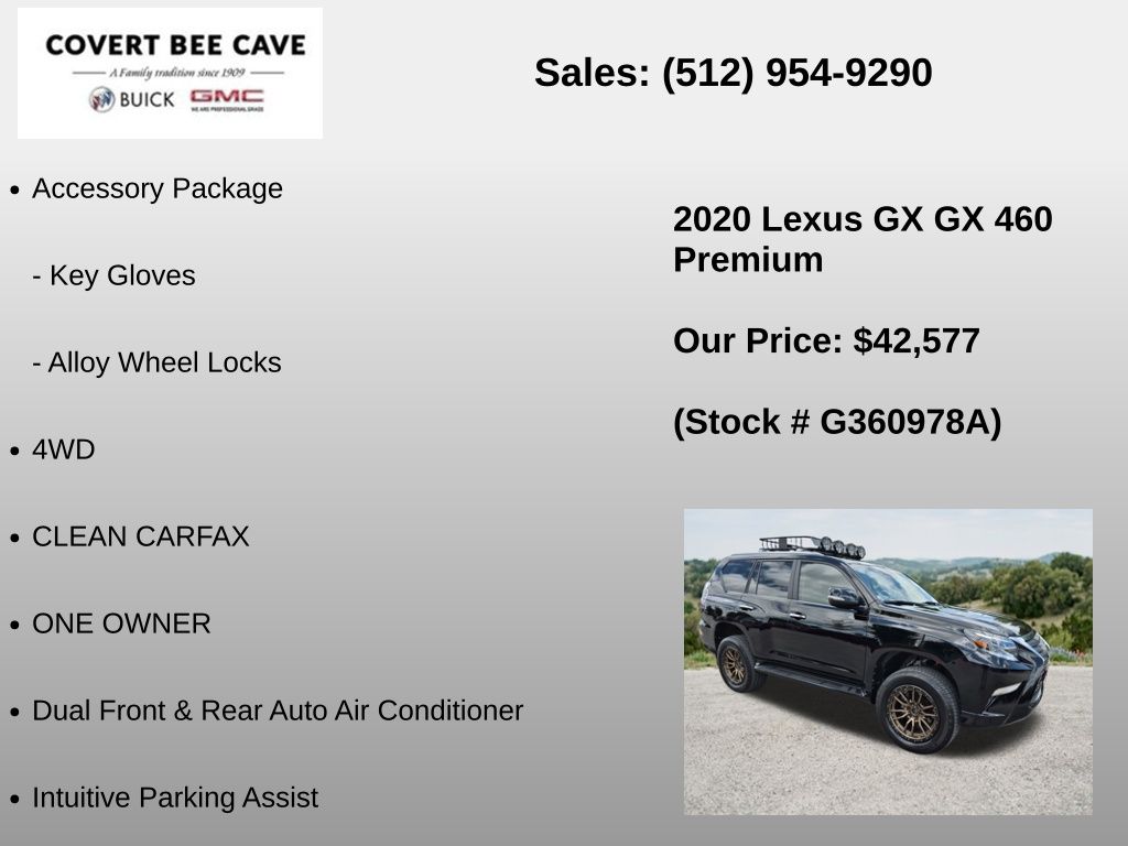 Used Car 2020 Lexus Gx  460 For Sale Under $50,000 In Austin, Texas