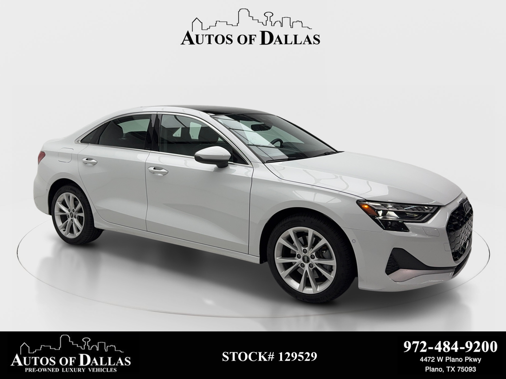 Glacier White 2025 Audi A3 Sedan All-Wheel Drive 7-Speed Automatic