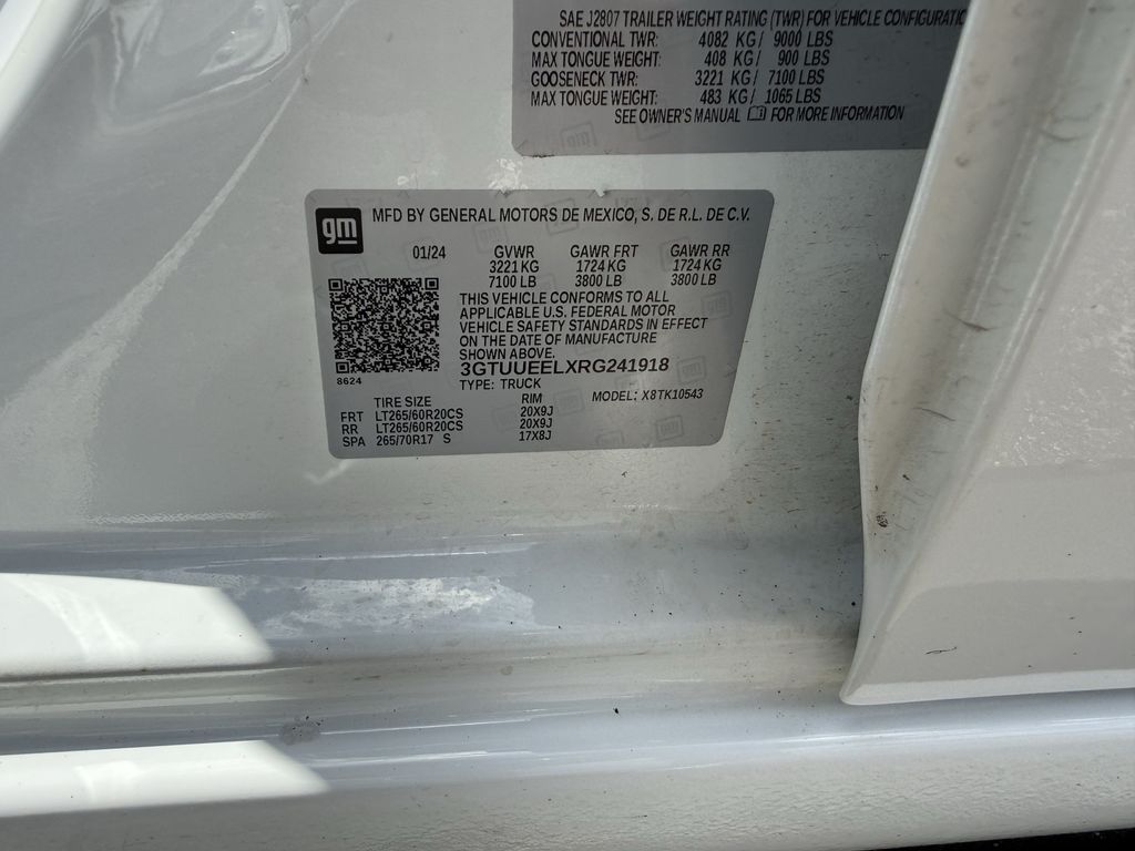 2024 GMC Sierra 1500 AT4 White at Parkway Family Mazda