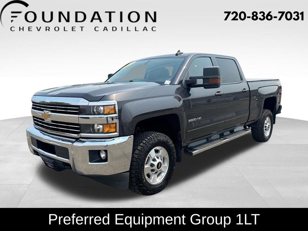Gray (Tungsten Metallic) 2015 Chevrolet Silverado 2500HD Pickup Truck Four-Wheel Drive 6-Speed Automatic Overdrive