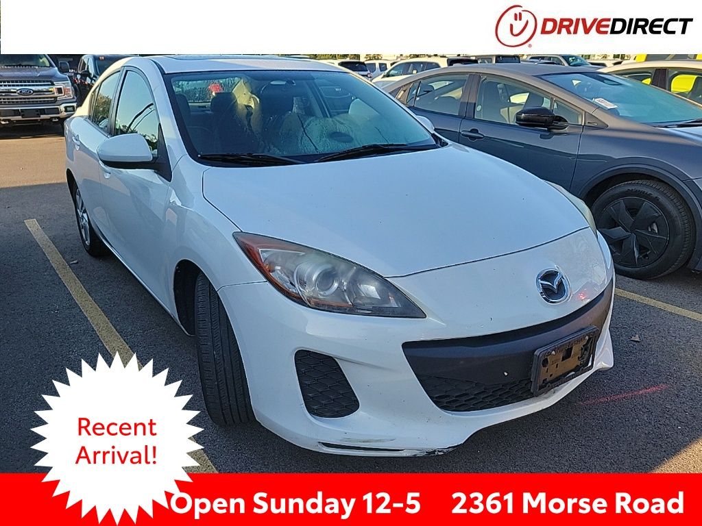 Crystal White Pearl Mica 2012 Mazda MAZDA3 Sedan Front-Wheel Drive 5-Speed Automatic