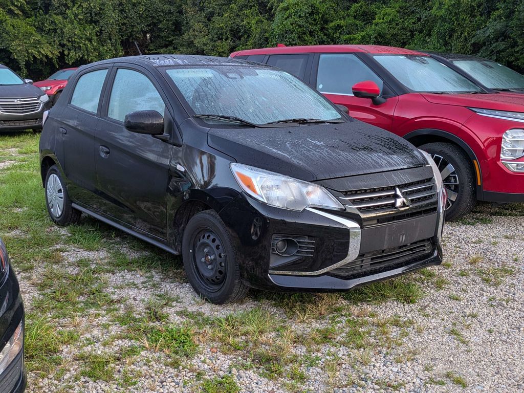 Black 2024 Mitsubishi Mirage Hatchback Front-Wheel Drive Continuously Variable Transmission