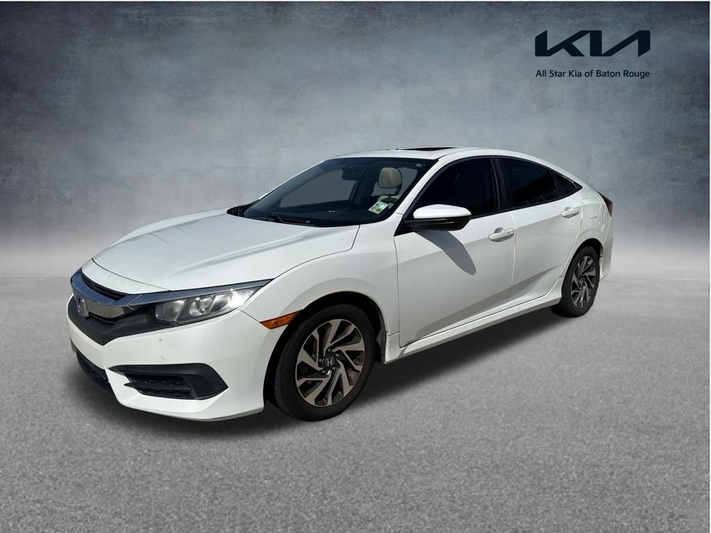 White Orchid 2018 Honda Civic Sedan Front-Wheel Drive Continuously Variable Transmission