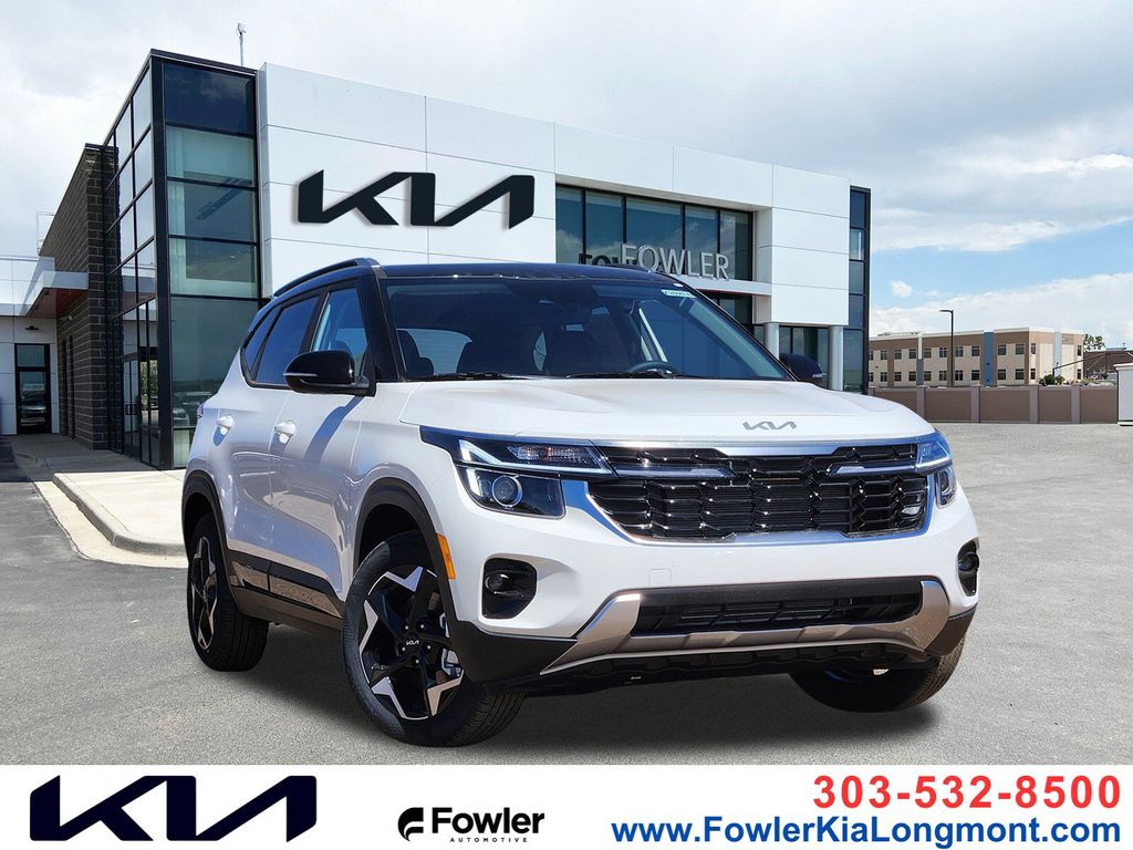 Clear White/Black Roof 2026 Kia Seltos S AWD SUV / Crossover All-Wheel Drive Continuously Variable Transmission