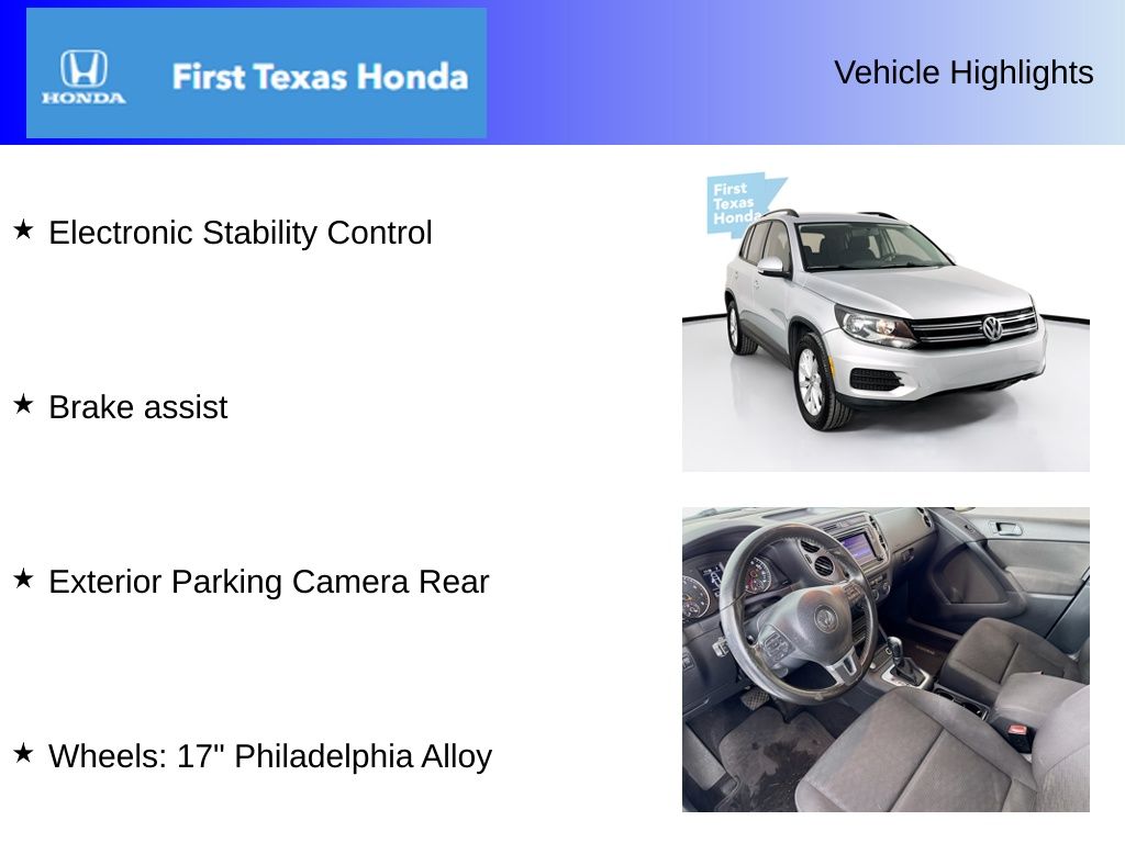 Used Car 2018 Volkswagen Tiguan Limited  2.0t For Sale Under $15,000 In Austin, Texas