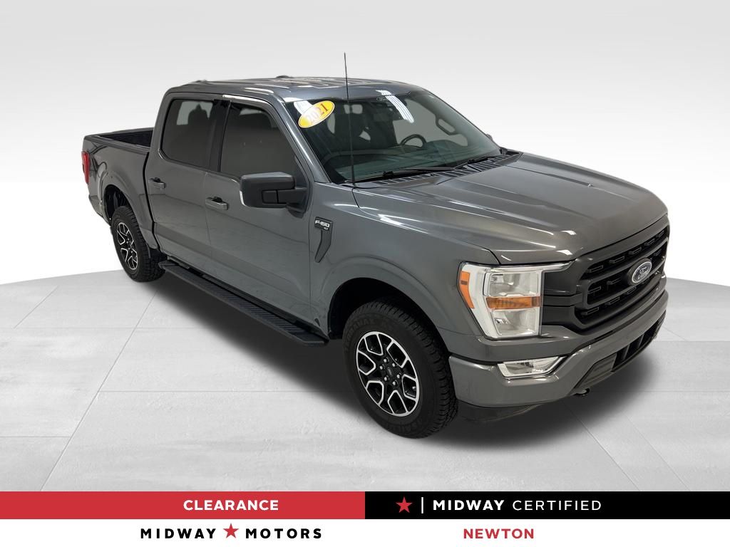 Gray Metallic 2021 Ford F-150 Pickup Truck Four-Wheel Drive Automatic
