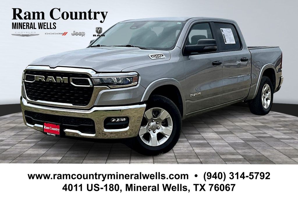 Billet Silver Metallic Clearcoat 2025 RAM 1500 Big Horn Crew Cab 4WD Pickup Truck Four-Wheel Drive 8-Speed Automatic