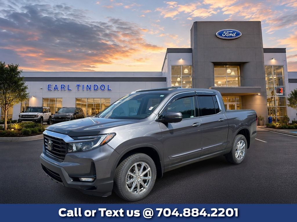 Pacific Pewter Metallic 2022 Honda Ridgeline Pickup Truck All-Wheel Drive 9-Speed Automatic