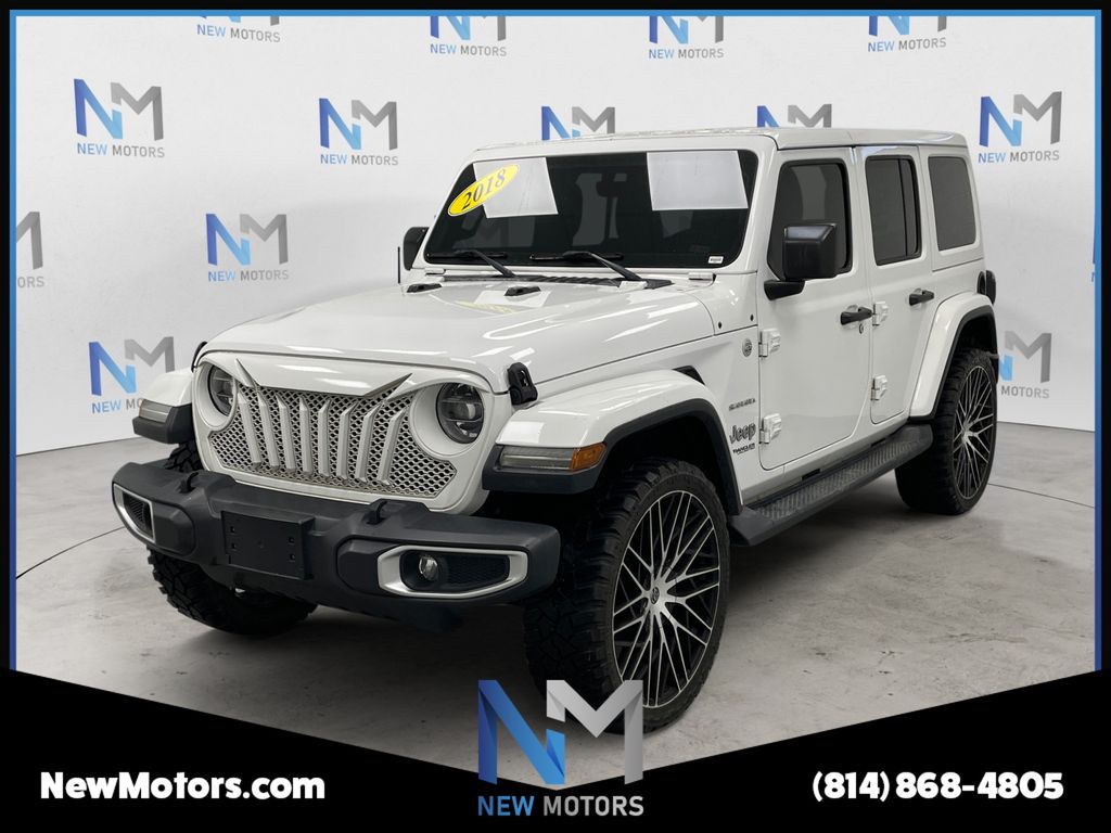 Bright White Clearcoat 2018 Jeep Wrangler Unlimited Sahara 4WD SUV / Crossover Four-Wheel Drive 8-Speed Automatic