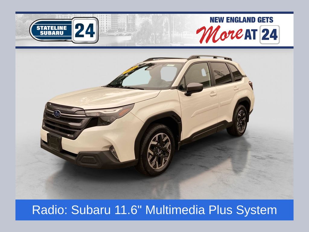 Crystal White Pearl 2025 Subaru Forester SUV / Crossover All-Wheel Drive Continuously Variable Transmission