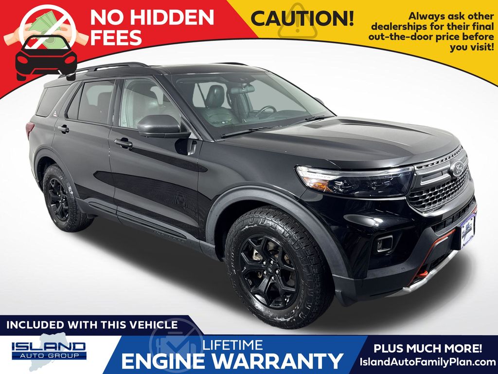 Black Metallic 2022 Ford Explorer SUV / Crossover All-Wheel Drive Automatic