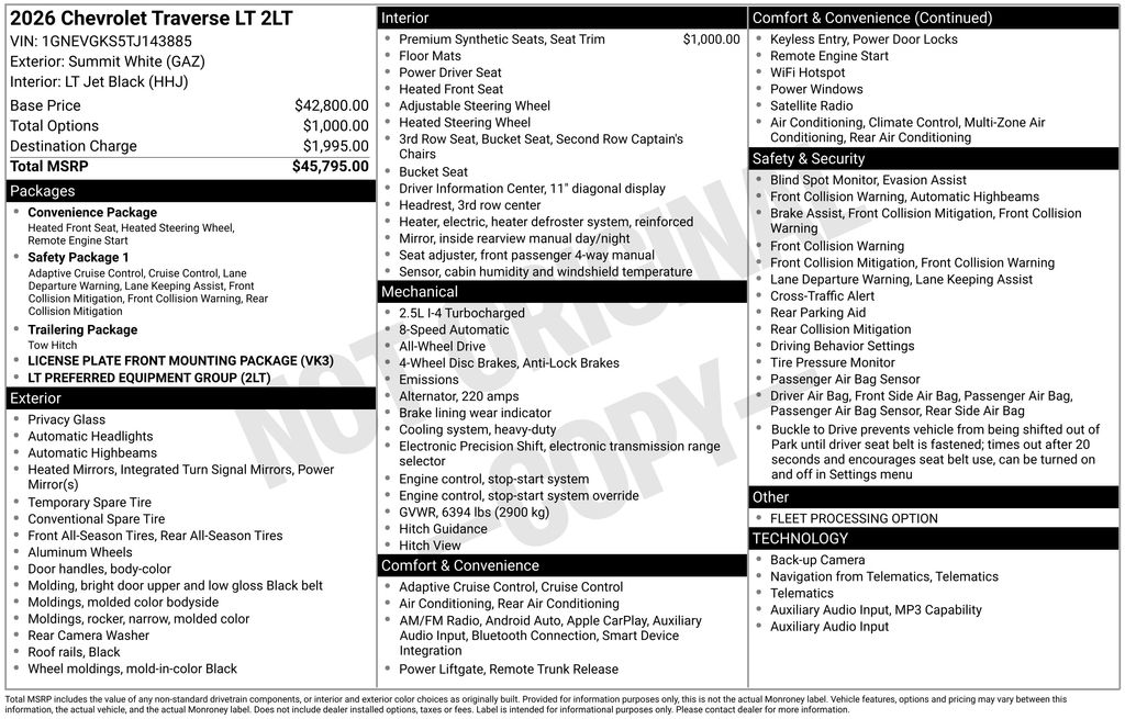 Used 2026 Chevrolet Traverse SUV
