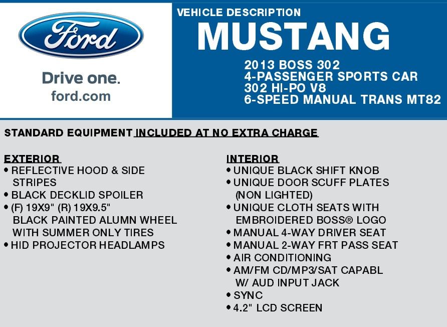 2013 Ford Mustang Boss 302 photo