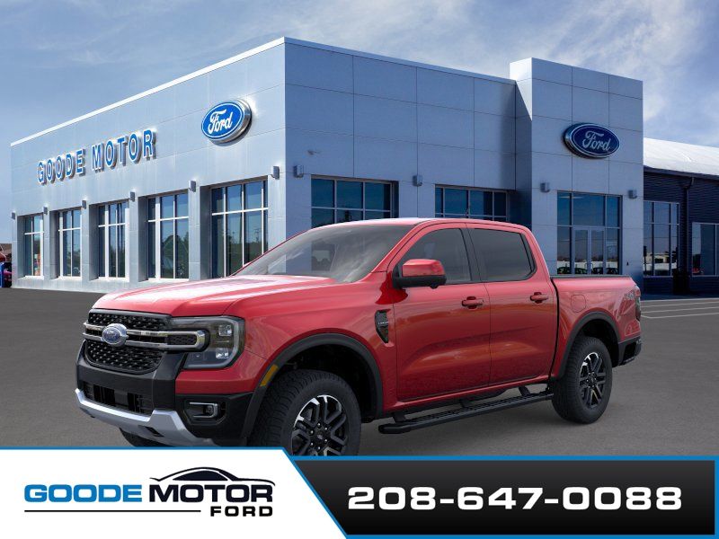 Ruby Red Metallic Tinted Clearcoat 2026 Ford Ranger Lariat SuperCrew 4WD Pickup Truck Four-Wheel Drive Automatic