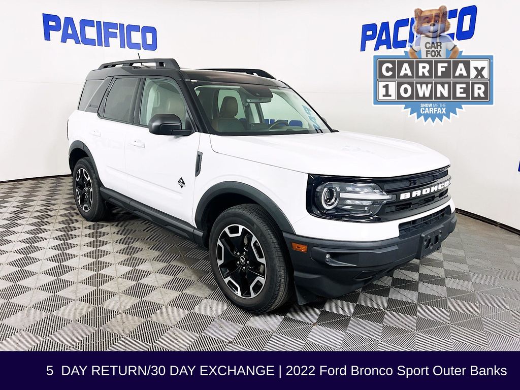 Oxford White 2022 Ford Bronco Sport SUV / Crossover All-Wheel Drive 8-Speed Automatic