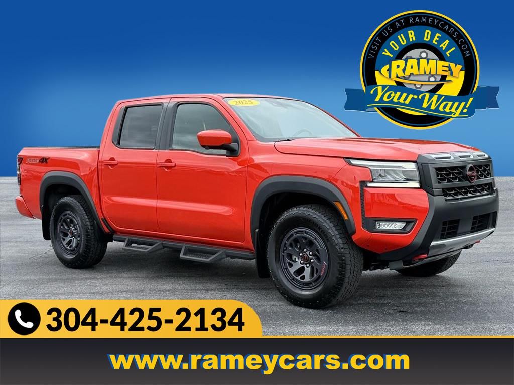 Afterburn Orange 2025 Nissan Frontier Pickup Truck Four-Wheel Drive 9-Speed Automatic Overdrive