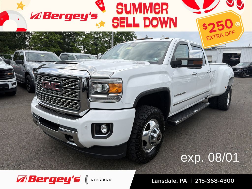 Summit White 2019 GMC Sierra 3500HD Pickup Truck Four-Wheel Drive 6-Speed Automatic