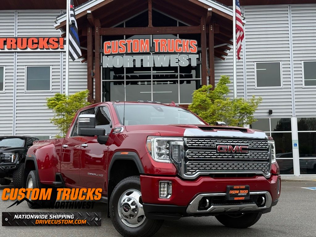 Cayenne Red Tintcoat 2023 GMC Sierra 3500HD Denali Crew Cab 4WD Pickup Truck Four-Wheel Drive Automatic