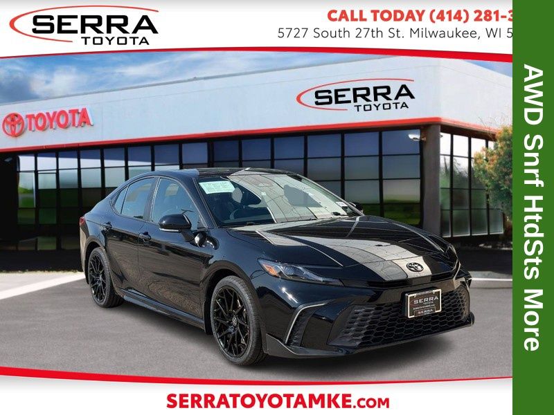Midnight Black Metallic 2026 Toyota Camry Sedan All-Wheel Drive Continuously Variable Transmission
