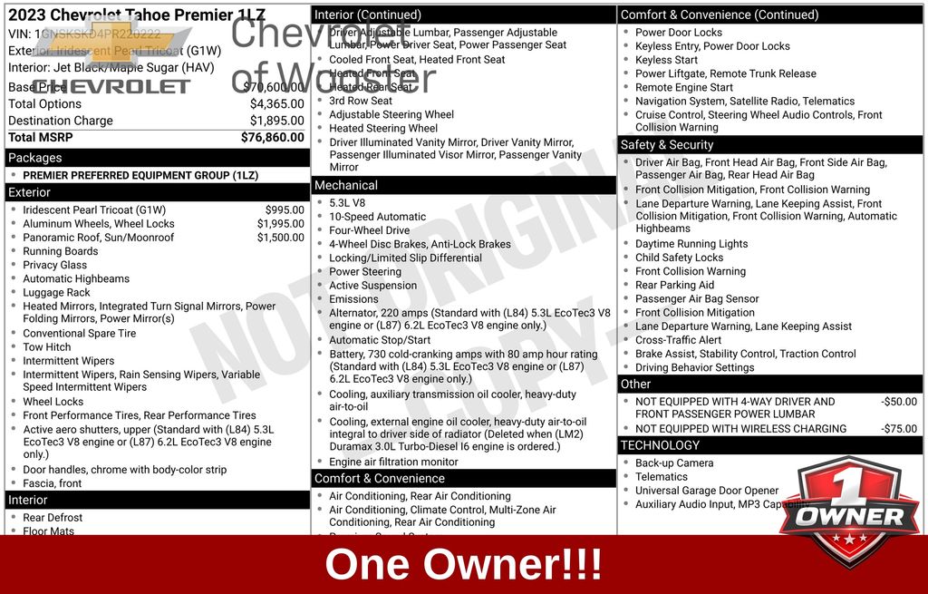 2023 Chevrolet Tahoe Premier 4WD