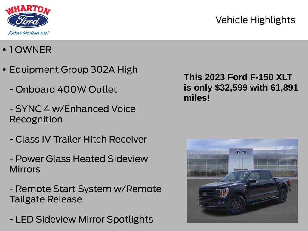 2023 Ford F-150 XLT Black at DeMontrond Ford