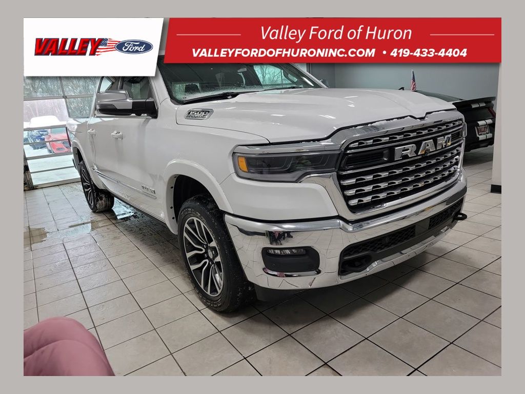 Bright White Clearcoat 2025 RAM 1500 Limited Crew Cab 4WD Pickup Truck Four-Wheel Drive 8-Speed Automatic