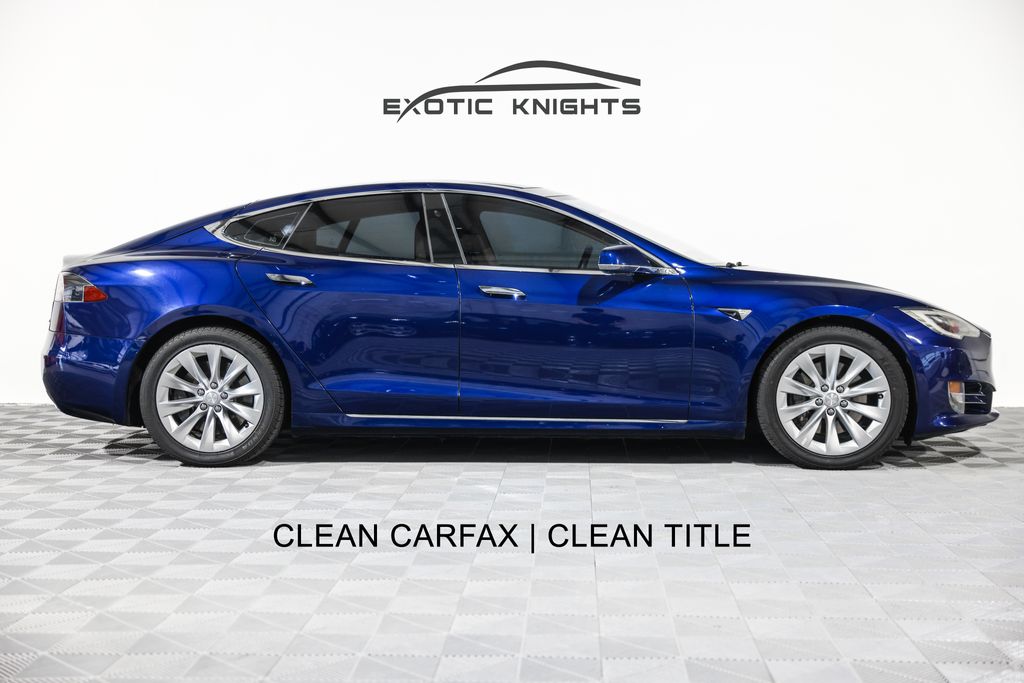 Blue 2017 Tesla Model S 90D AWD Sedan All-Wheel Drive 1-Speed Automatic