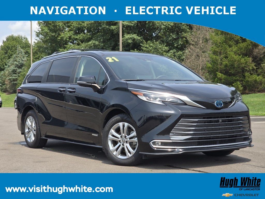 Midnight Black Metallic 2021 Toyota Sienna Minivan All-Wheel Drive Continuously Variable Transmission