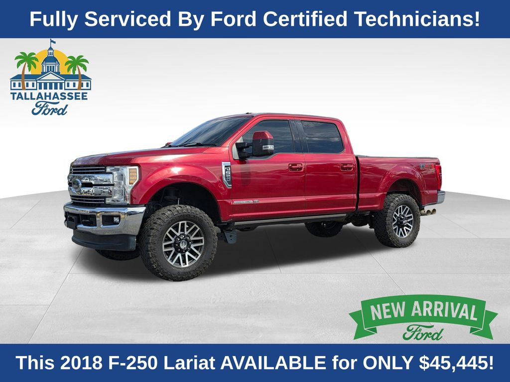 Ruby Red Metallic 2018 Ford F-250 Super Duty Lariat Crew Cab 4WD Pickup Truck Four-Wheel Drive 6-Speed Automatic