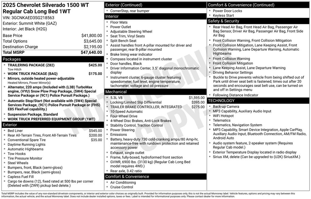 Certified Used 2025 White Chevrolet WT image 5