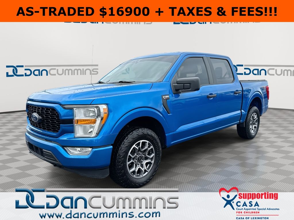 Blue Metallic 2021 Ford F-150 XL SuperCrew 4WD Pickup Truck Four-Wheel Drive Automatic
