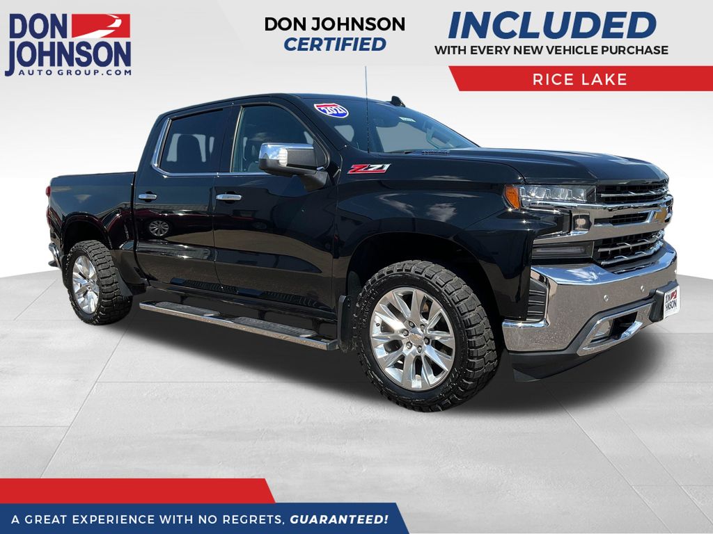 Black 2021 Chevrolet Silverado 1500 Pickup Truck Four-Wheel Drive Automatic
