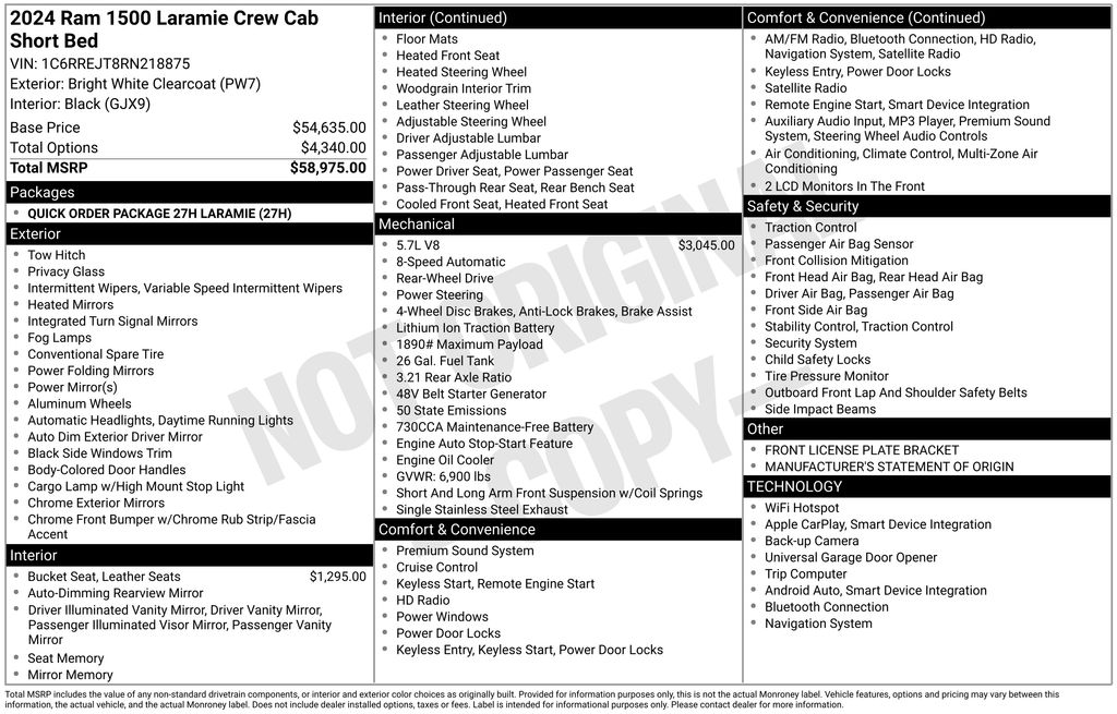 Used Car 2024 Ram 1500  Laramie For Sale Under $35,000 In Taylor, Texas