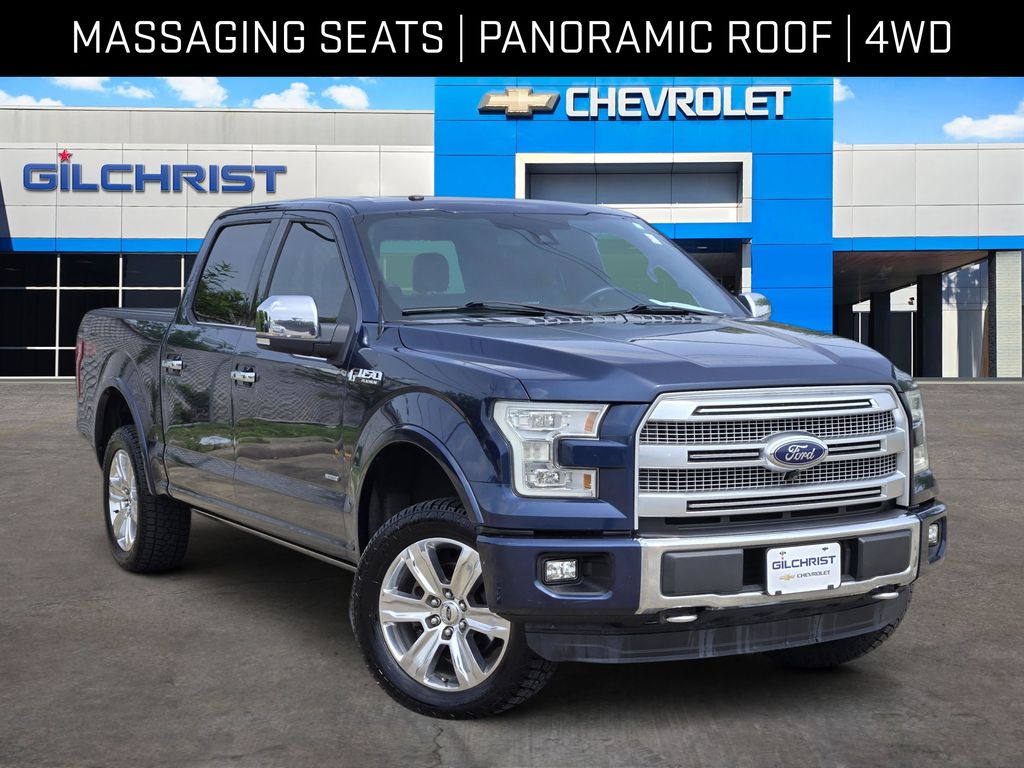 Blue 2016 Ford F-150 Pickup Truck Four-Wheel Drive 6-Speed Automatic
