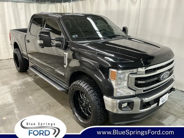 Agate Black Metallic 2021 Ford F-250 Super Duty Lariat Crew Cab 4WD Pickup Truck Four-Wheel Drive Automatic