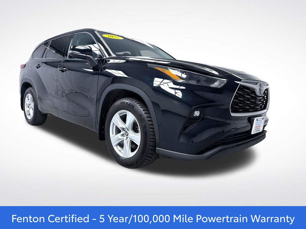 Midnight Black Metallic 2022 Toyota Highlander SUV / Crossover All-Wheel Drive 8-Speed Automatic
